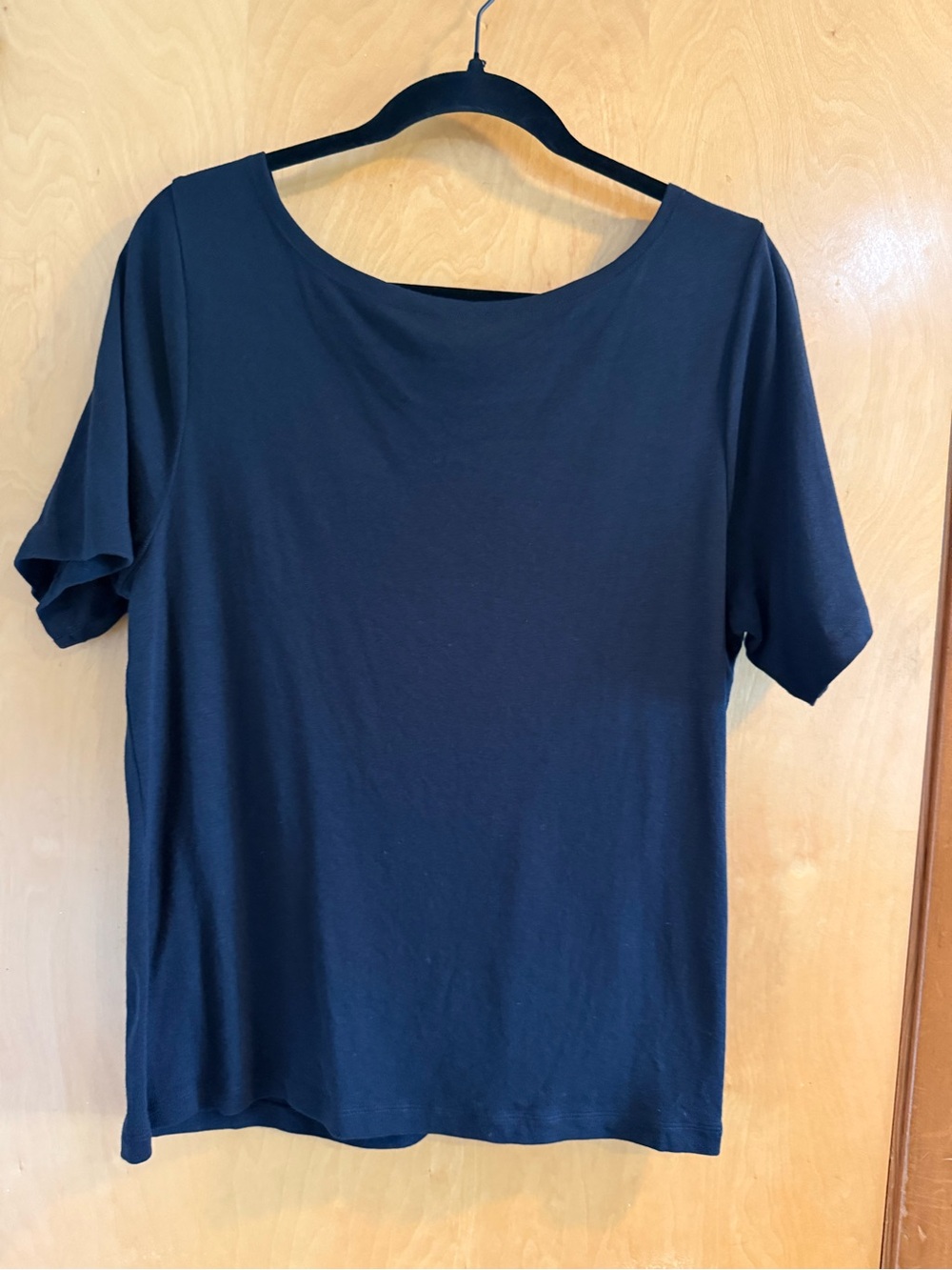 GAP Women's Black Short-Sleeve Boatneck Tee